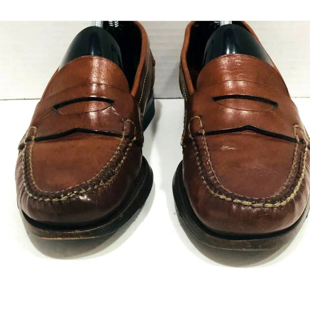 Cole Haan Mens‎ Penny Loafer Shoes Country Pinch Preppy Office Cognac Slip-On 8M